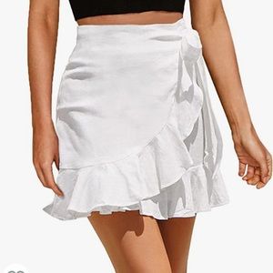 white tie around skirt